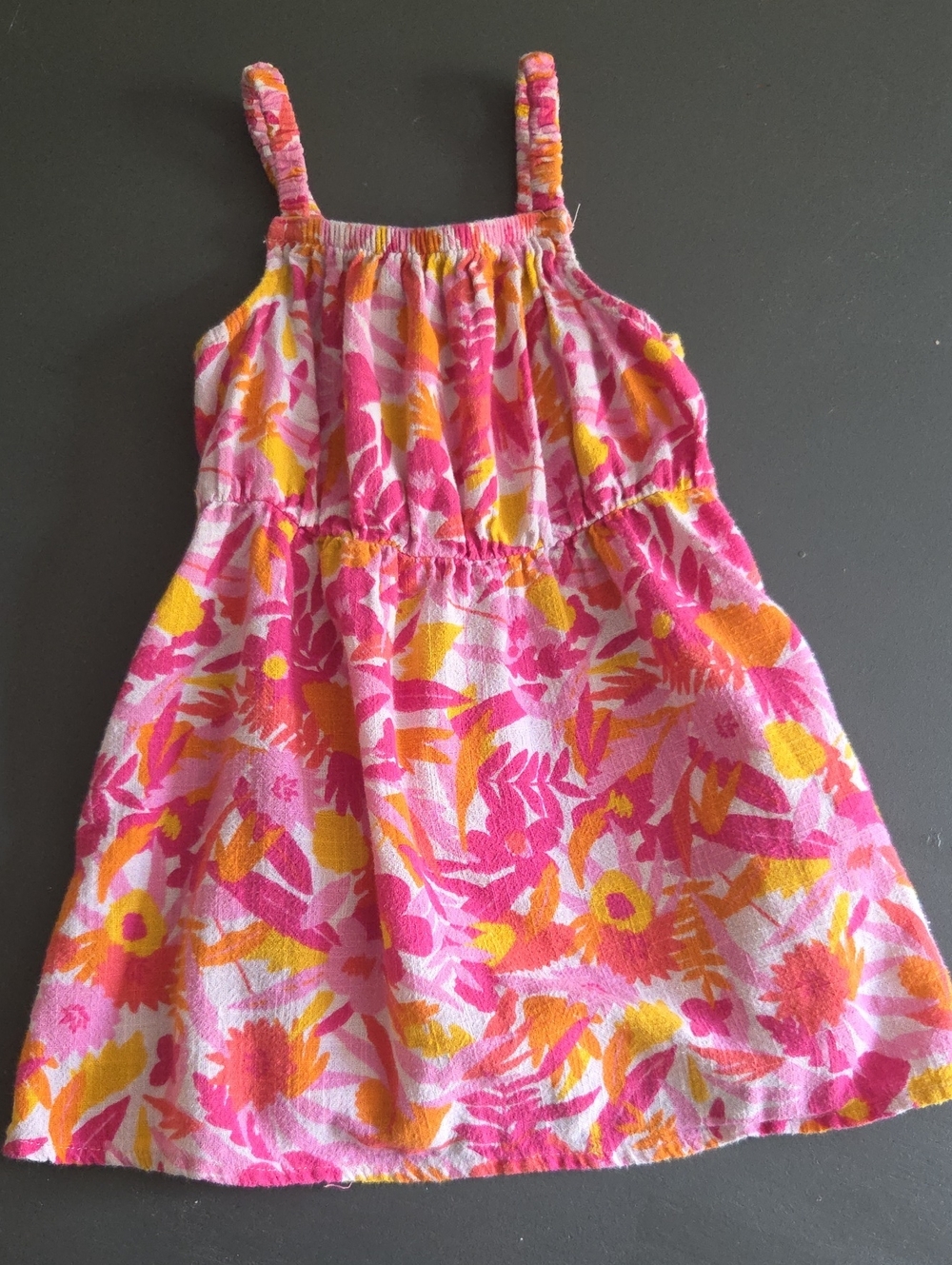 Cat & Jack Pink, Orange & Yellow Floral Sundress